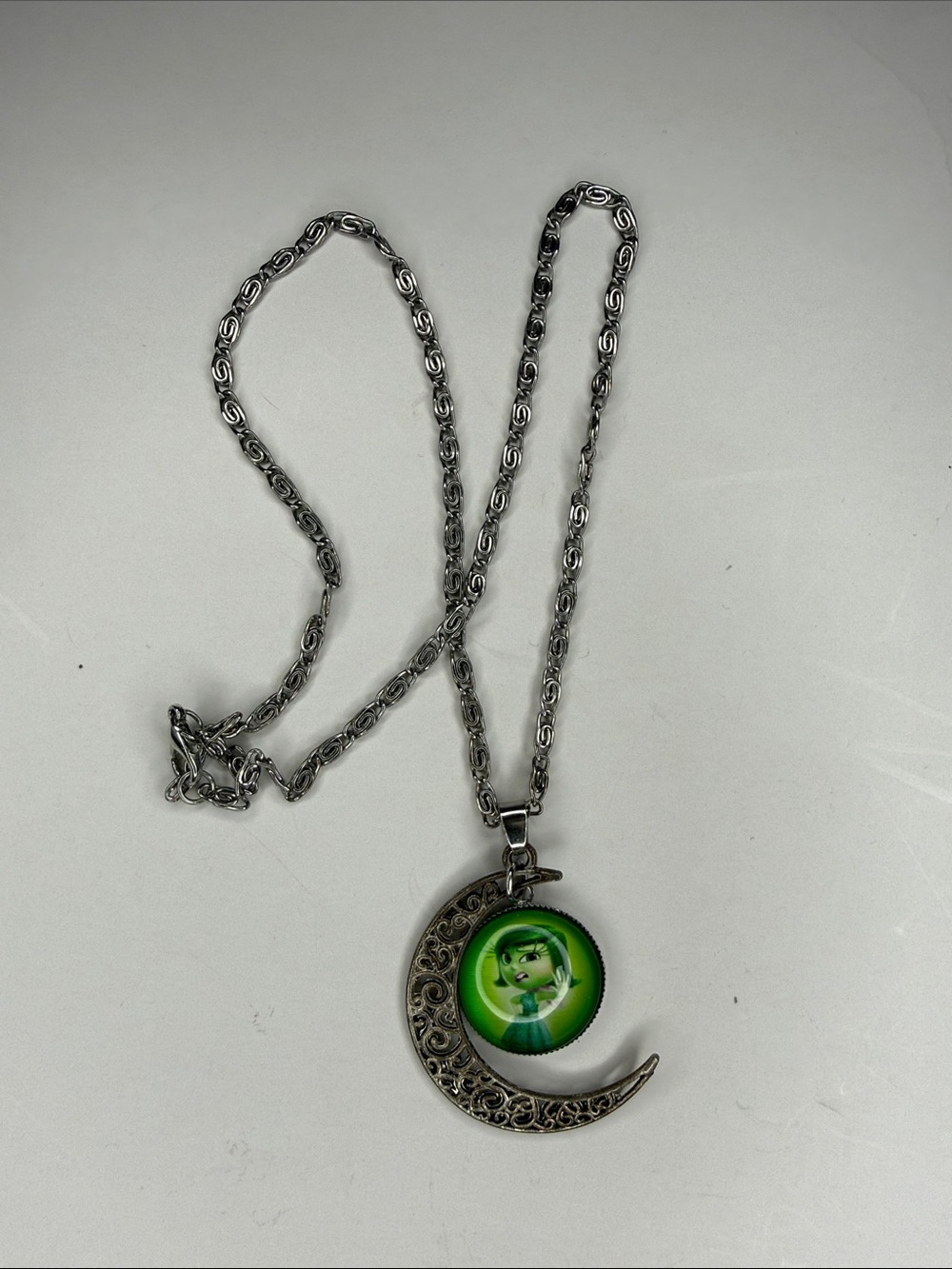 Pixar Inside Out Disgust Character Pendant Necklace.  Never worn